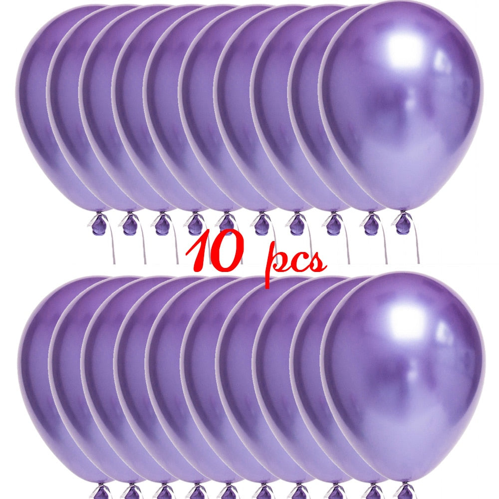 Metallic Confetti Transparent Latex Balloons